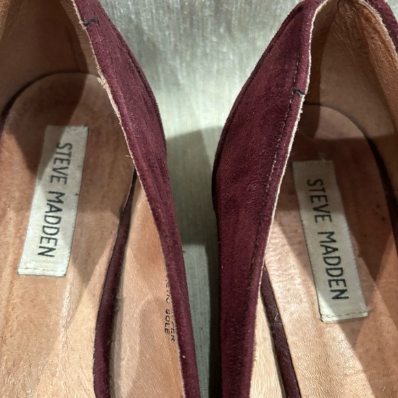 STEVE MADDEN Sz 40 Vegan Leather Slip On Pointy Toe Cap Elegant Ballet Flats - Picture 5 of 9